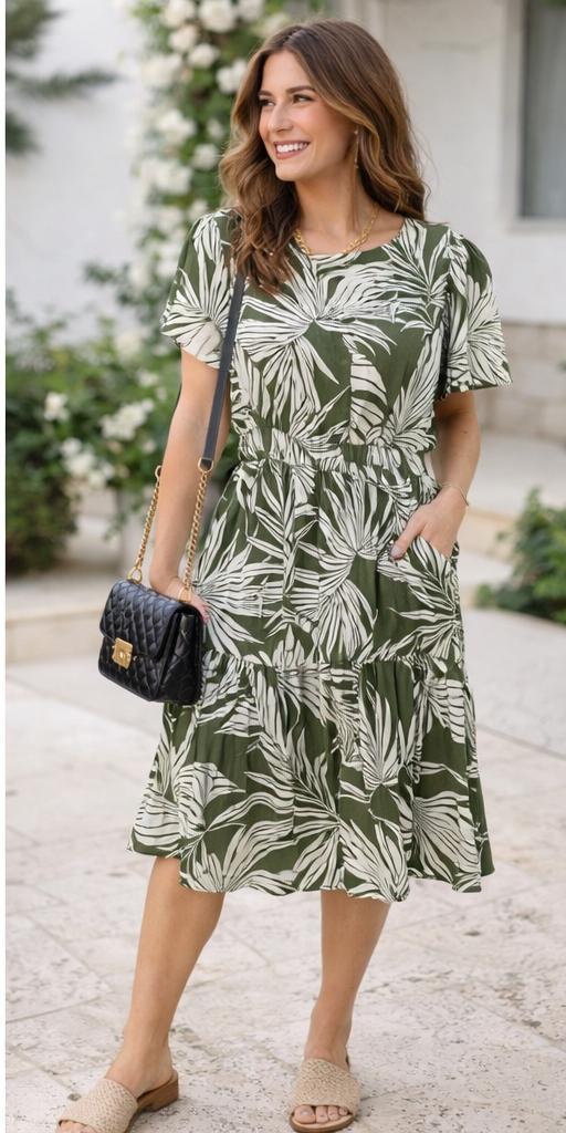 Vestido verde Tropical