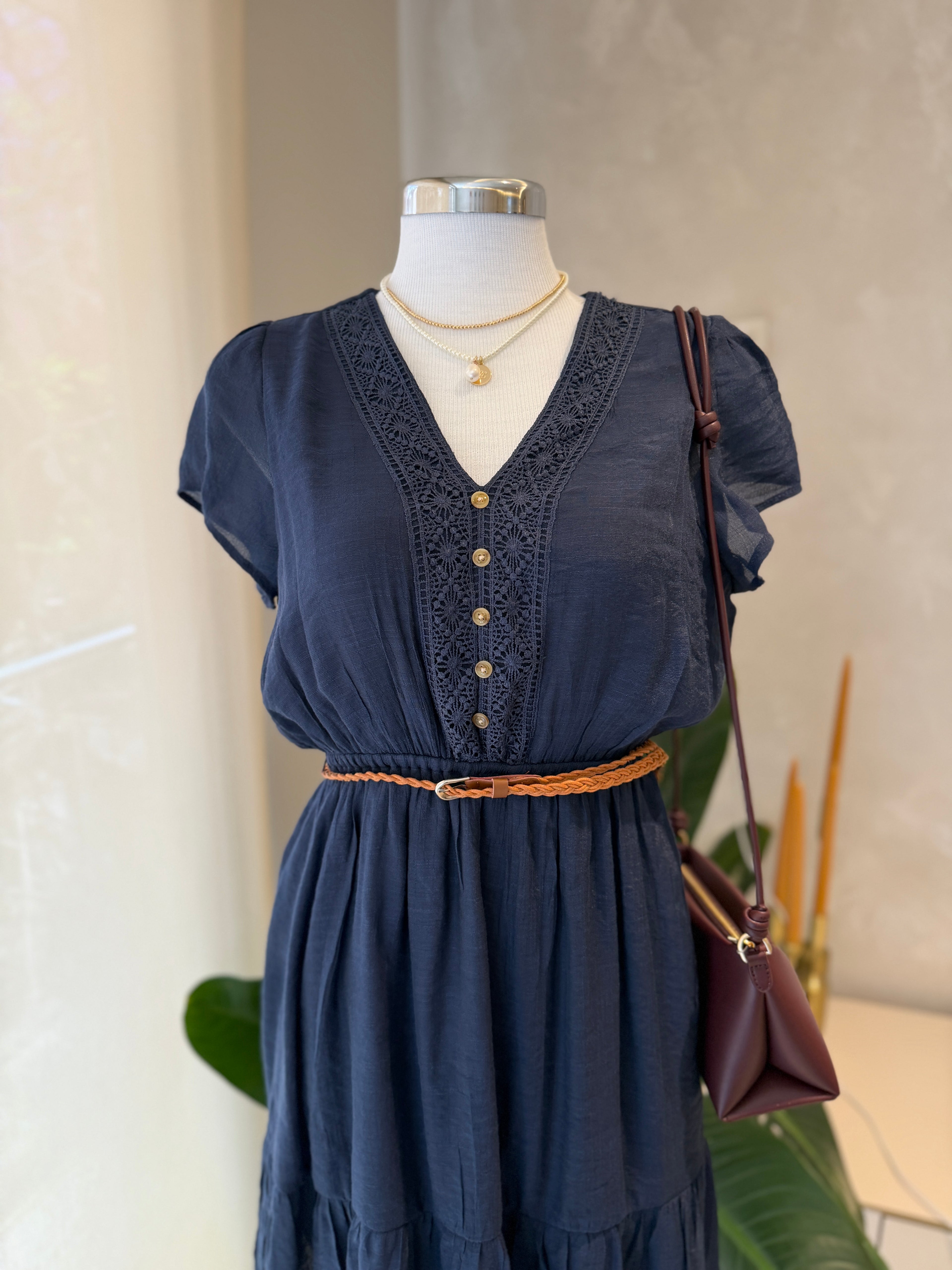 Vestido tipo mezclilla azul