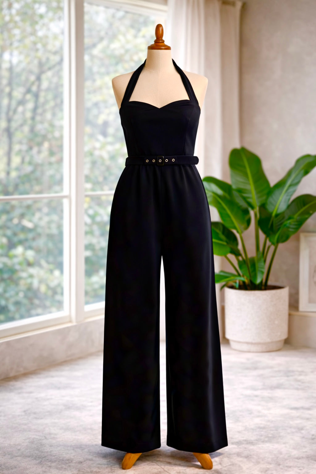 Jumpsuit halter negro